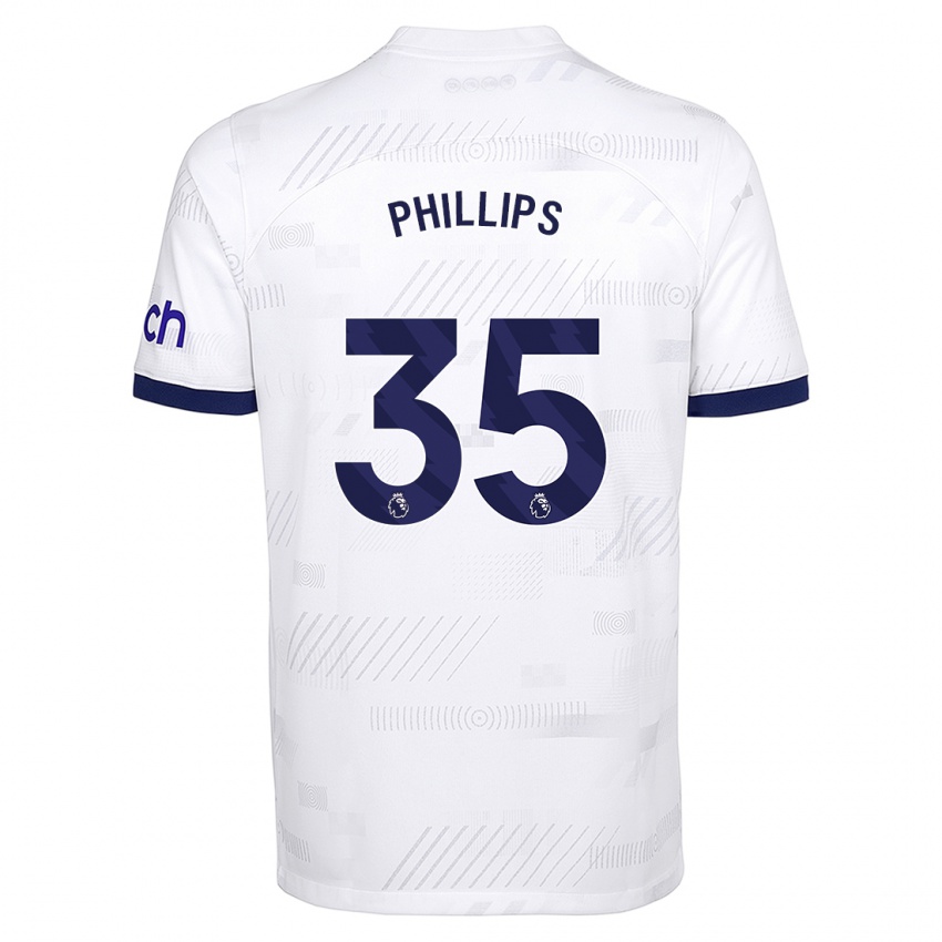 Kinder Ashley Phillips #35 Weiß Heimtrikot Trikot 2023/24 T-Shirt Belgien