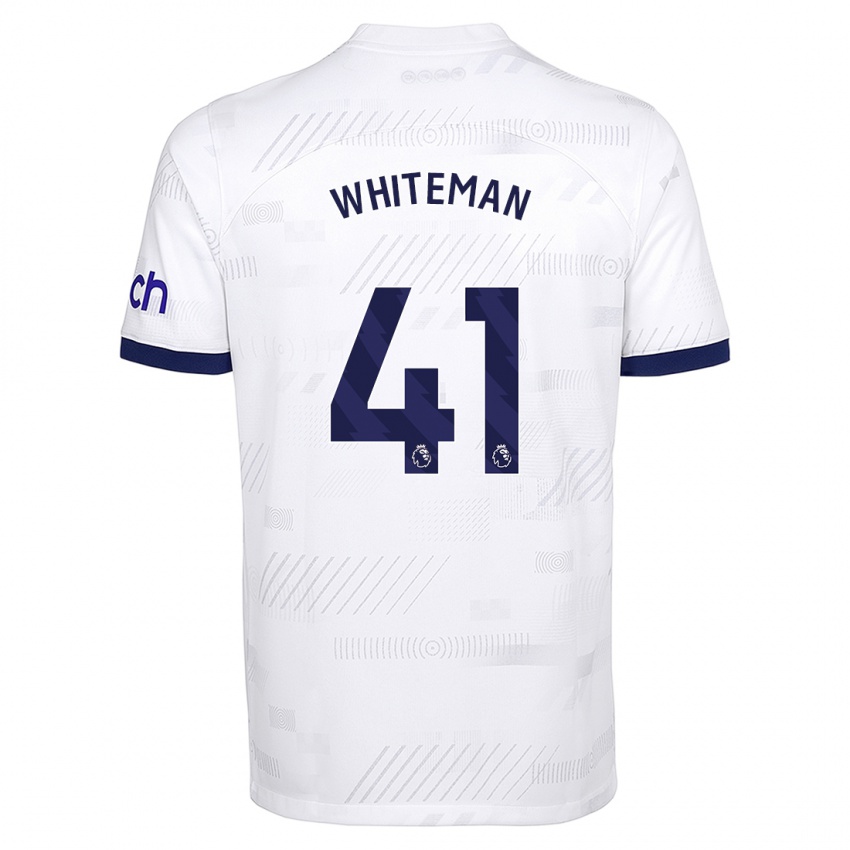 Kinder Alfie Whiteman #41 Weiß Heimtrikot Trikot 2023/24 T-Shirt Belgien
