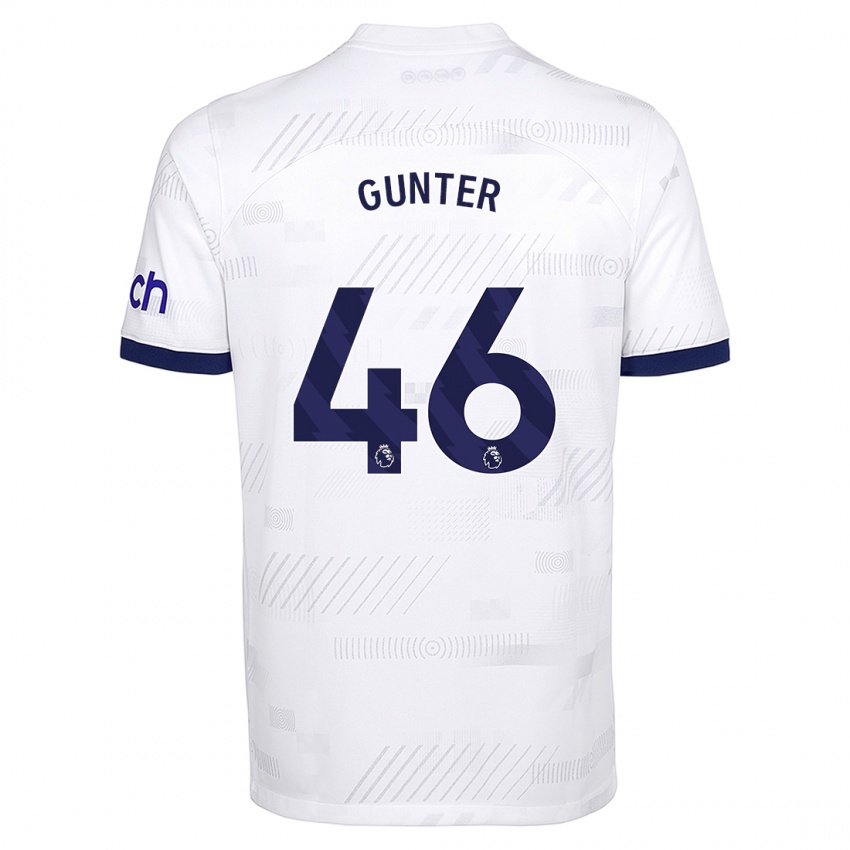 Kinder Luca Gunter #46 Weiß Heimtrikot Trikot 2023/24 T-Shirt Belgien