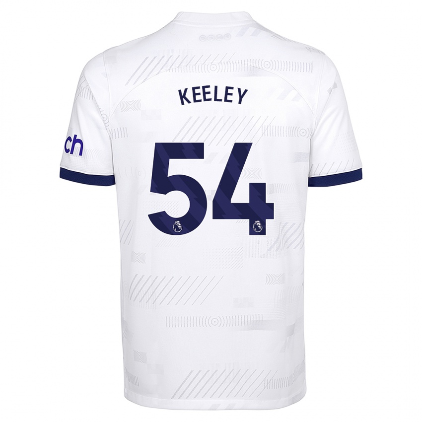 Kinder Josh Keeley #54 Weiß Heimtrikot Trikot 2023/24 T-Shirt Belgien