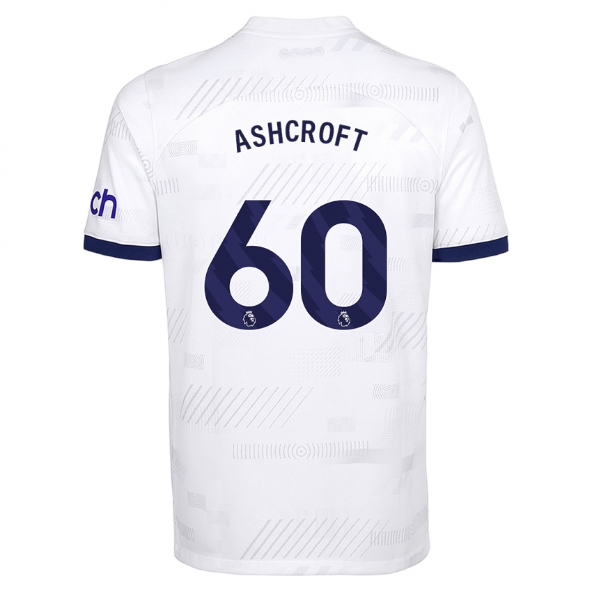 Kinder Tyrell Ashcroft #60 Weiß Heimtrikot Trikot 2023/24 T-Shirt Belgien