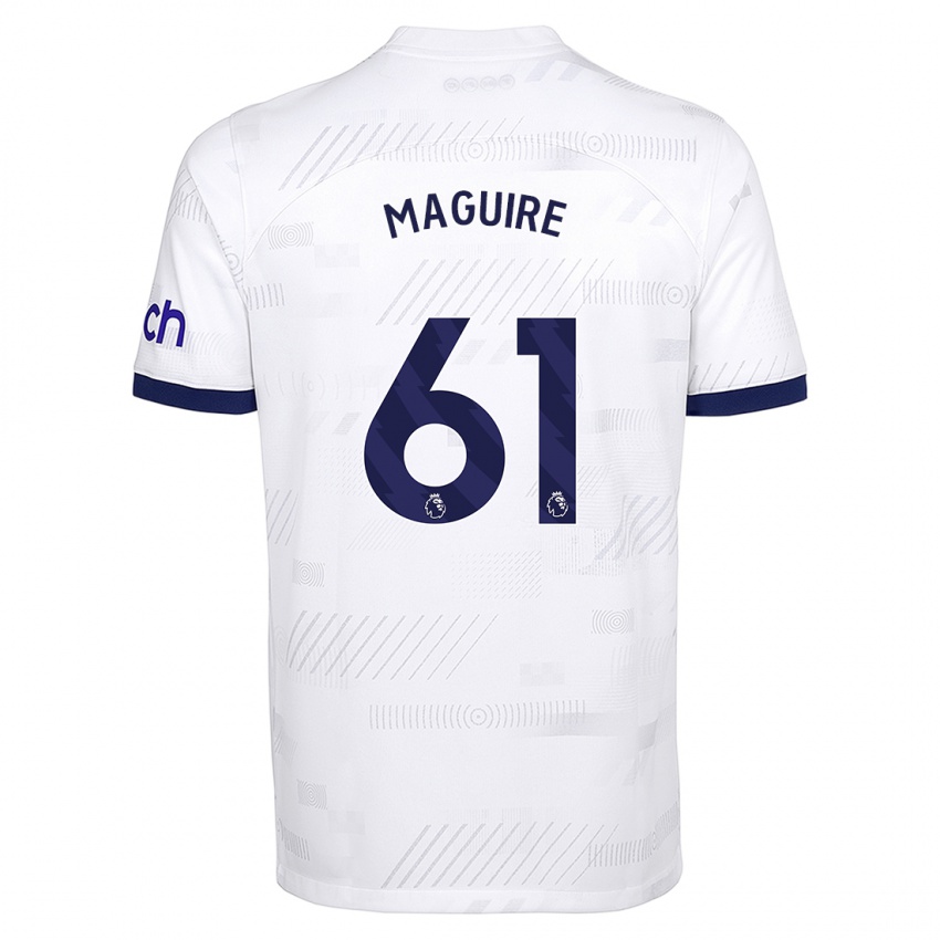 Kinder Aaron Maguire #61 Weiß Heimtrikot Trikot 2023/24 T-Shirt Belgien