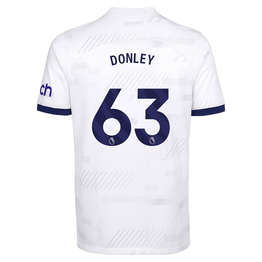 Enfant Maillot Jamie Donley #63 Blanc Tenues Domicile 2023/24 T-Shirt Belgique