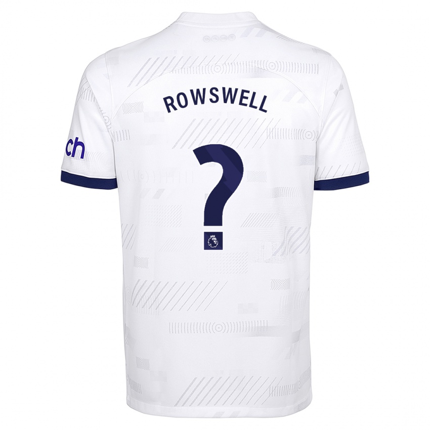 Kinderen James Rowswell #0 Wit Thuisshirt Thuistenue 2023/24 T-Shirt België