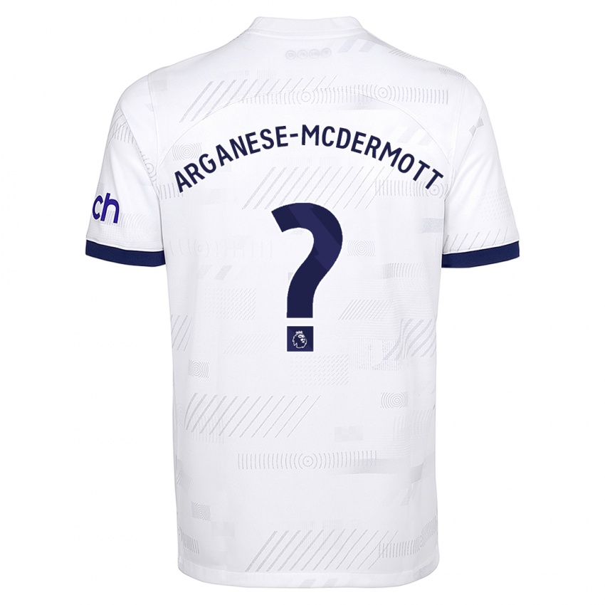 Enfant Maillot Pele Arganese-Mcdermott #0 Blanc Tenues Domicile 2023/24 T-Shirt Belgique