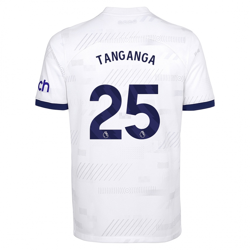 Kinder Japhet Tanganga #25 Weiß Heimtrikot Trikot 2023/24 T-Shirt Belgien