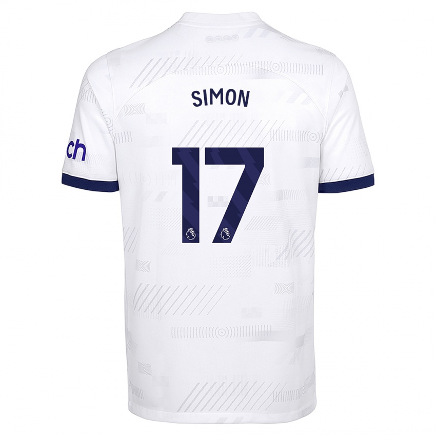 Kinder Kyah Simon #17 Weiß Heimtrikot Trikot 2023/24 T-Shirt Belgien