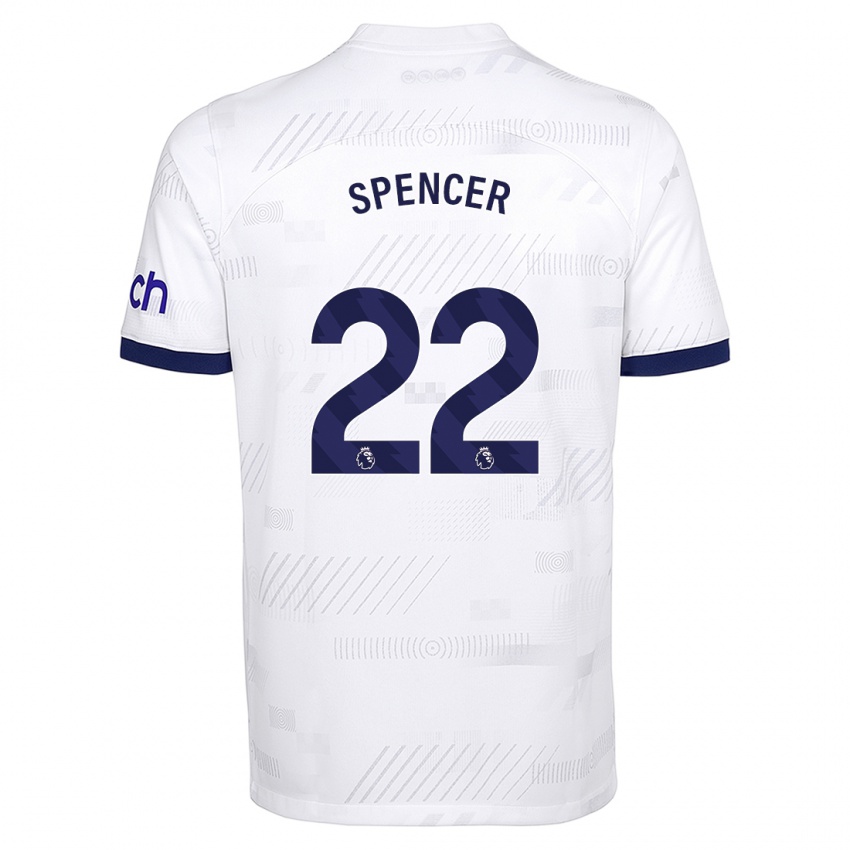 Kinder Rebecca Spencer #22 Weiß Heimtrikot Trikot 2023/24 T-Shirt Belgien