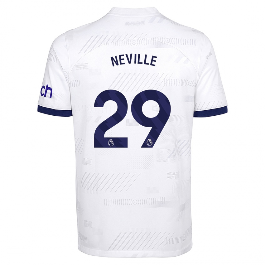 Kinder Ashleigh Neville #29 Weiß Heimtrikot Trikot 2023/24 T-Shirt Belgien