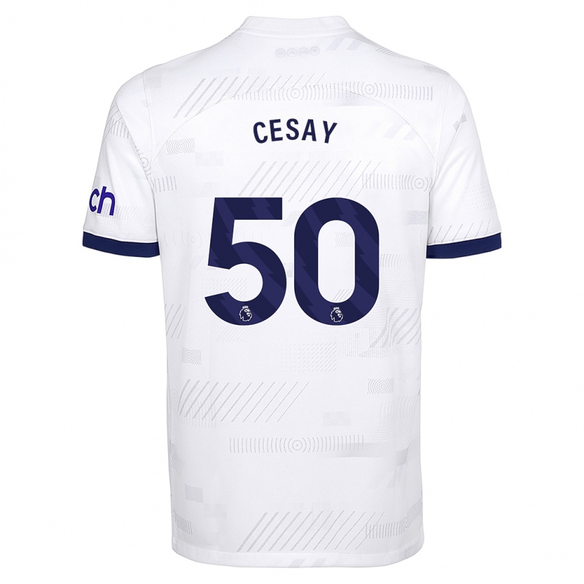 Kinder Kallum Cesay #50 Weiß Heimtrikot Trikot 2023/24 T-Shirt Belgien