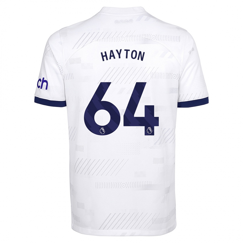 Enfant Maillot Adam Hayton #64 Blanc Tenues Domicile 2023/24 T-Shirt Belgique