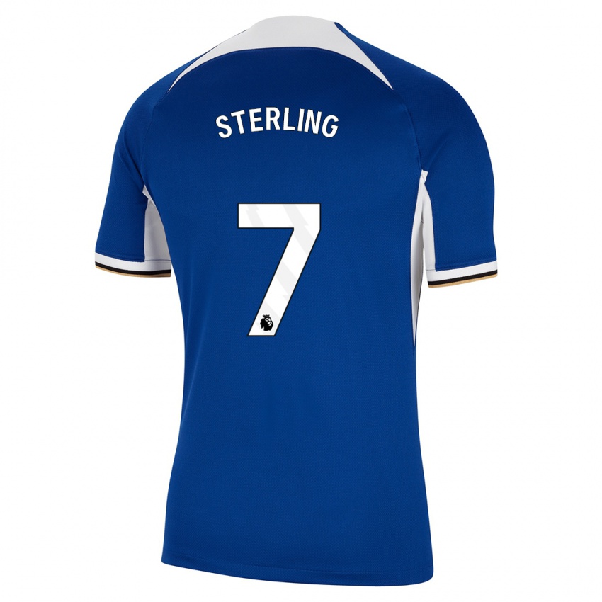 Enfant Maillot Raheem Sterling #7 Bleu Tenues Domicile 2023/24 T-Shirt Belgique