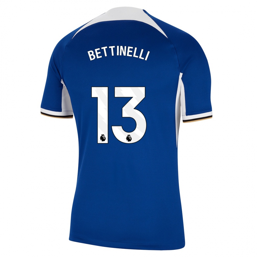 Enfant Maillot Marcus Bettinelli #13 Bleu Tenues Domicile 2023/24 T-Shirt Belgique