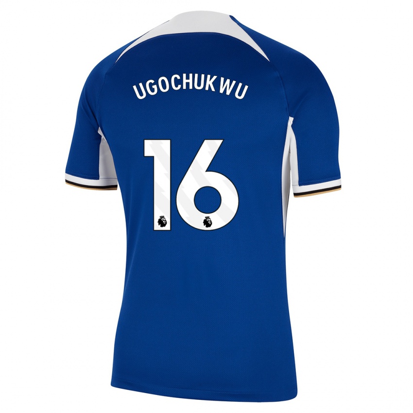 Kinder Lesley Ugochukwu #16 Blau Heimtrikot Trikot 2023/24 T-Shirt Belgien