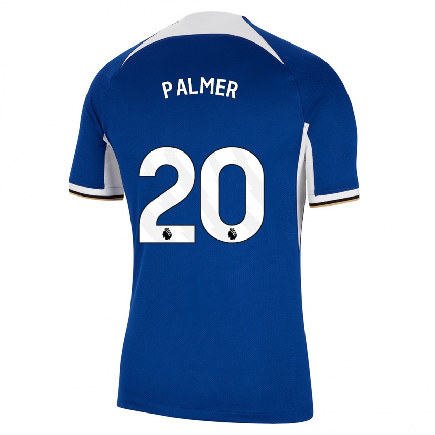 Enfant Maillot Cole Palmer #20 Bleu Tenues Domicile 2023/24 T-Shirt Belgique