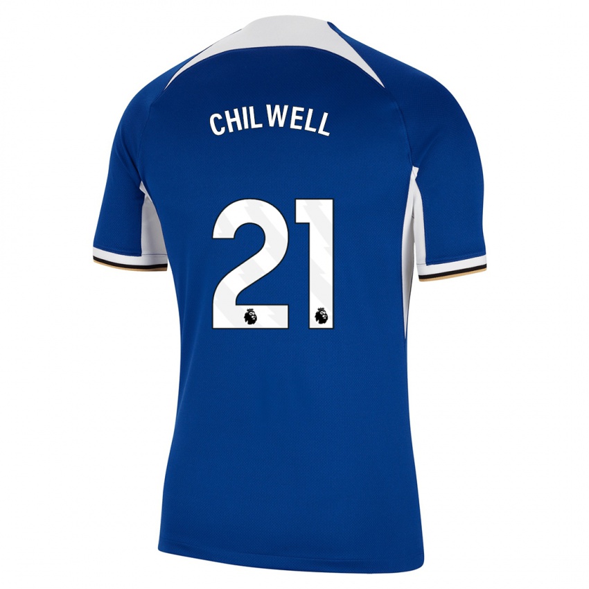 Kinder Ben Chilwell #21 Blau Heimtrikot Trikot 2023/24 T-Shirt Belgien