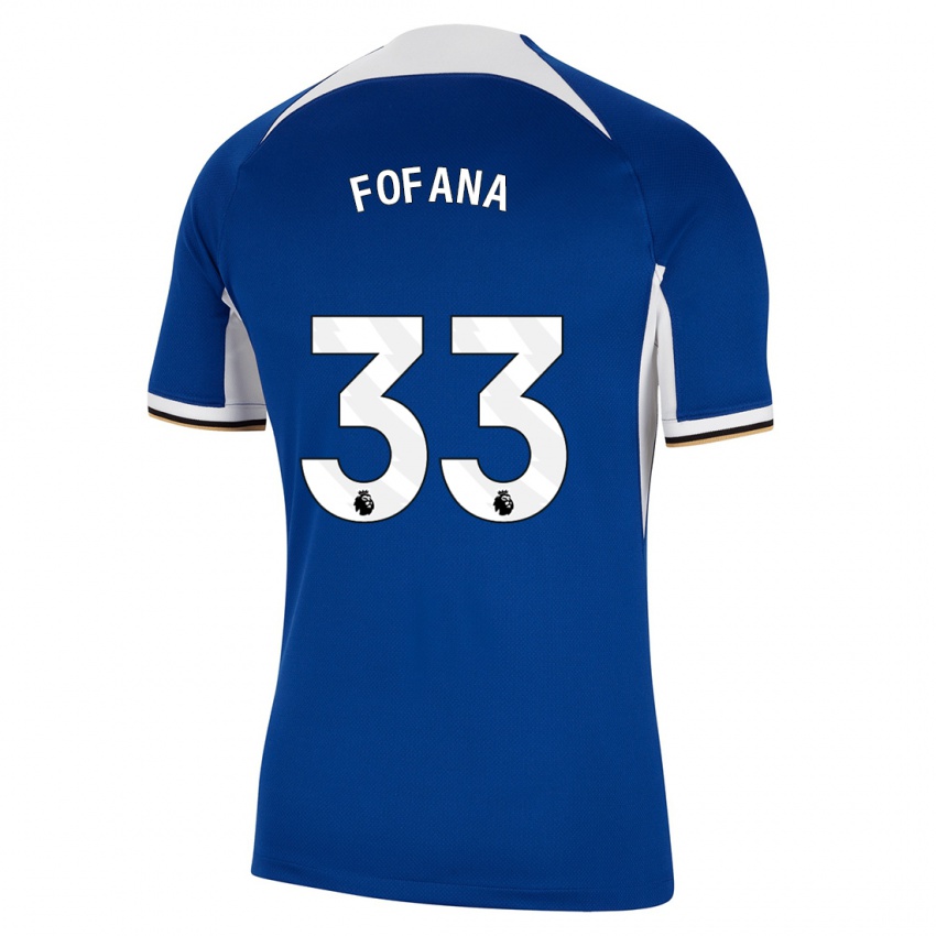 Kinder Wesley Fofana #33 Blau Heimtrikot Trikot 2023/24 T-Shirt Belgien