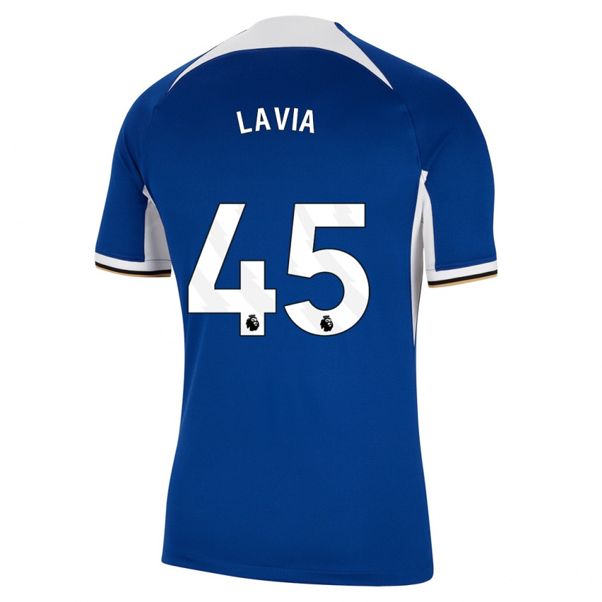 Kinder Romeo Lavia #45 Blau Heimtrikot Trikot 2023/24 T-Shirt Belgien