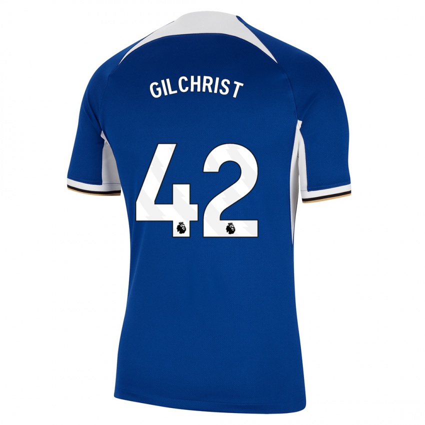 Kinder Alfie Gilchrist #42 Blau Heimtrikot Trikot 2023/24 T-Shirt Belgien