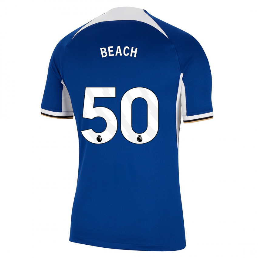 Kinderen Eddie Beach #50 Blauw Thuisshirt Thuistenue 2023/24 T-Shirt België