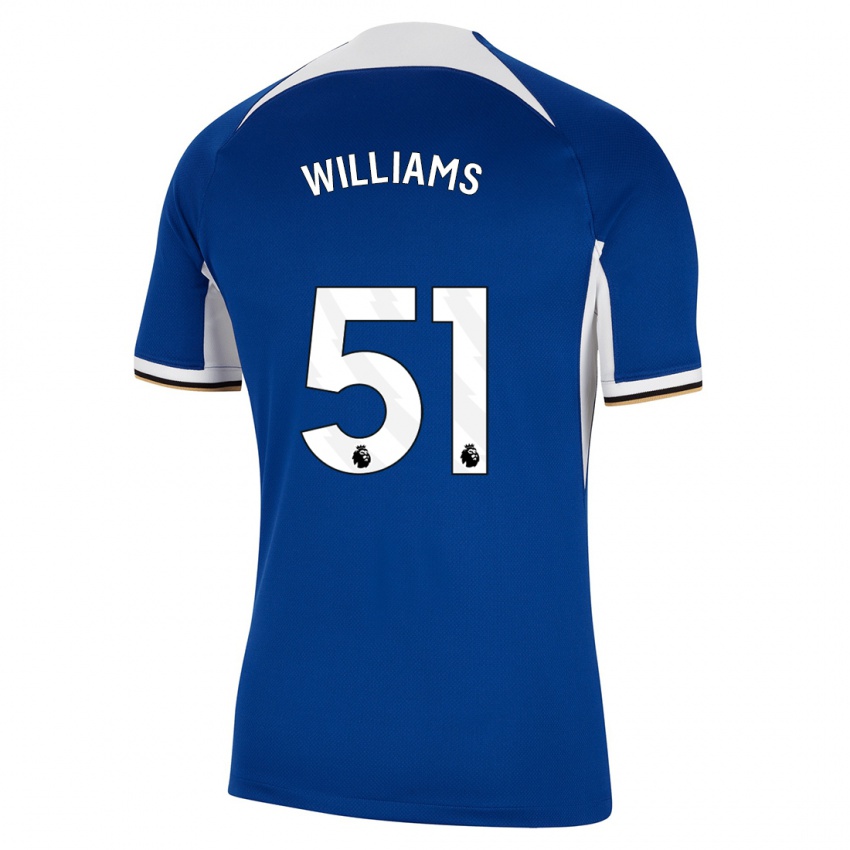 Enfant Maillot Dylan Williams #51 Bleu Tenues Domicile 2023/24 T-Shirt Belgique