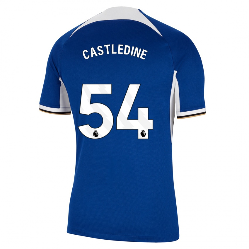 Kinder Leo Castledine #54 Blau Heimtrikot Trikot 2023/24 T-Shirt Belgien