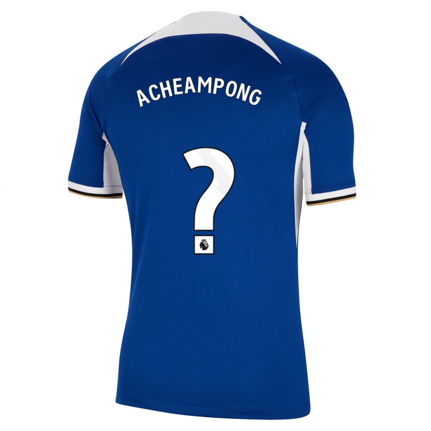 Kinder Josh Acheampong #0 Blau Heimtrikot Trikot 2023/24 T-Shirt Belgien
