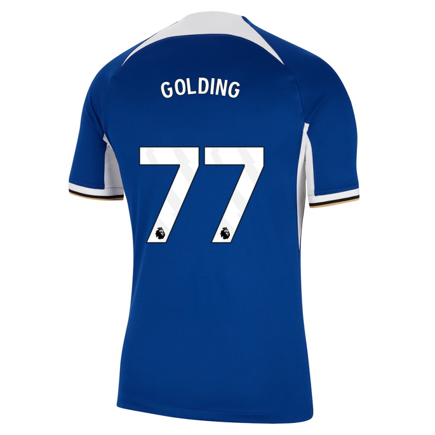 Kinderen Michael Golding #77 Blauw Thuisshirt Thuistenue 2023/24 T-Shirt België
