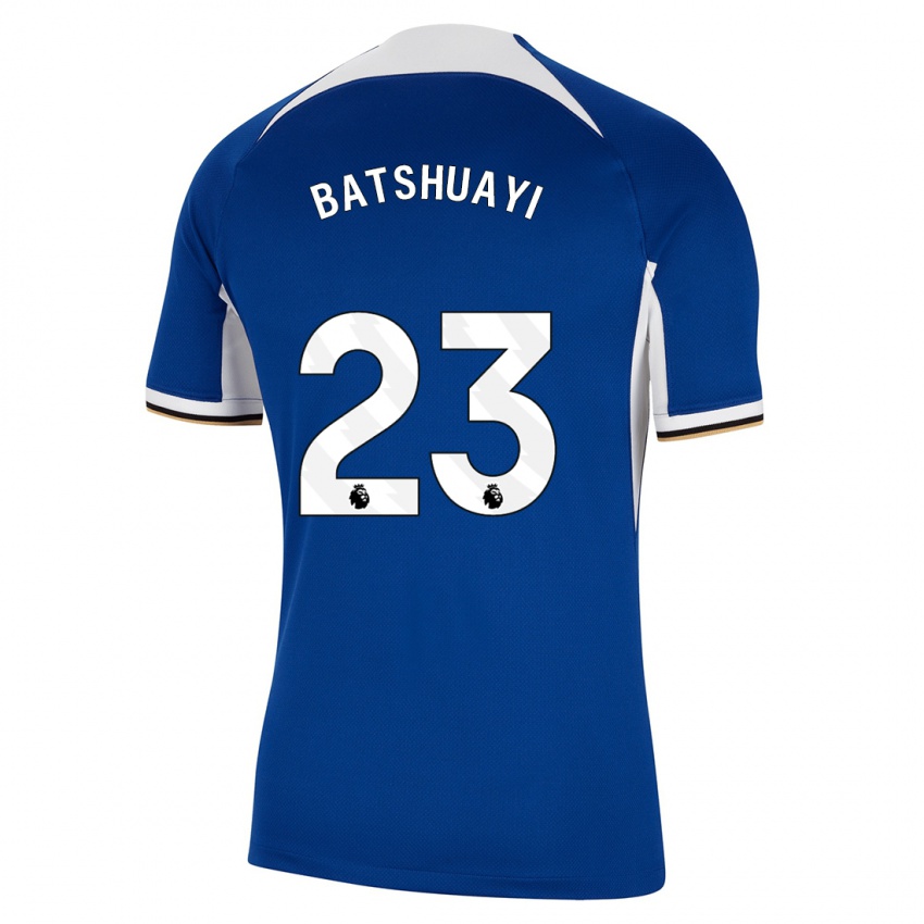 Enfant Maillot Michy Batshuayi #23 Bleu Tenues Domicile 2023/24 T-Shirt Belgique