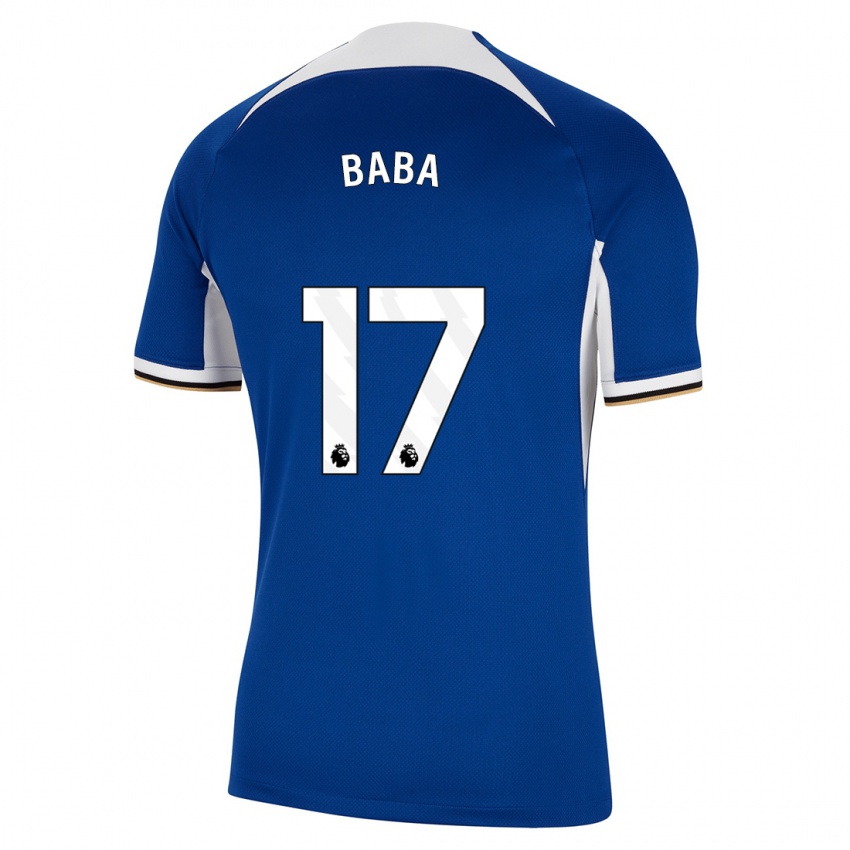 Kinderen Abdul-Rahman Baba #17 Blauw Thuisshirt Thuistenue 2023/24 T-Shirt België