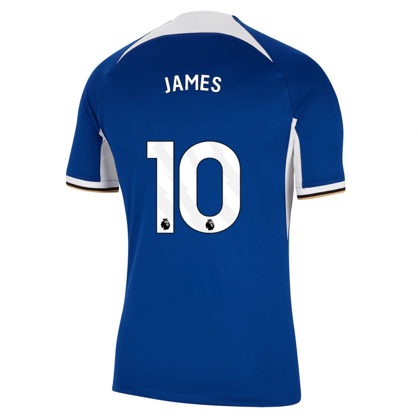 Kinder Lauren James #10 Blau Heimtrikot Trikot 2023/24 T-Shirt Belgien