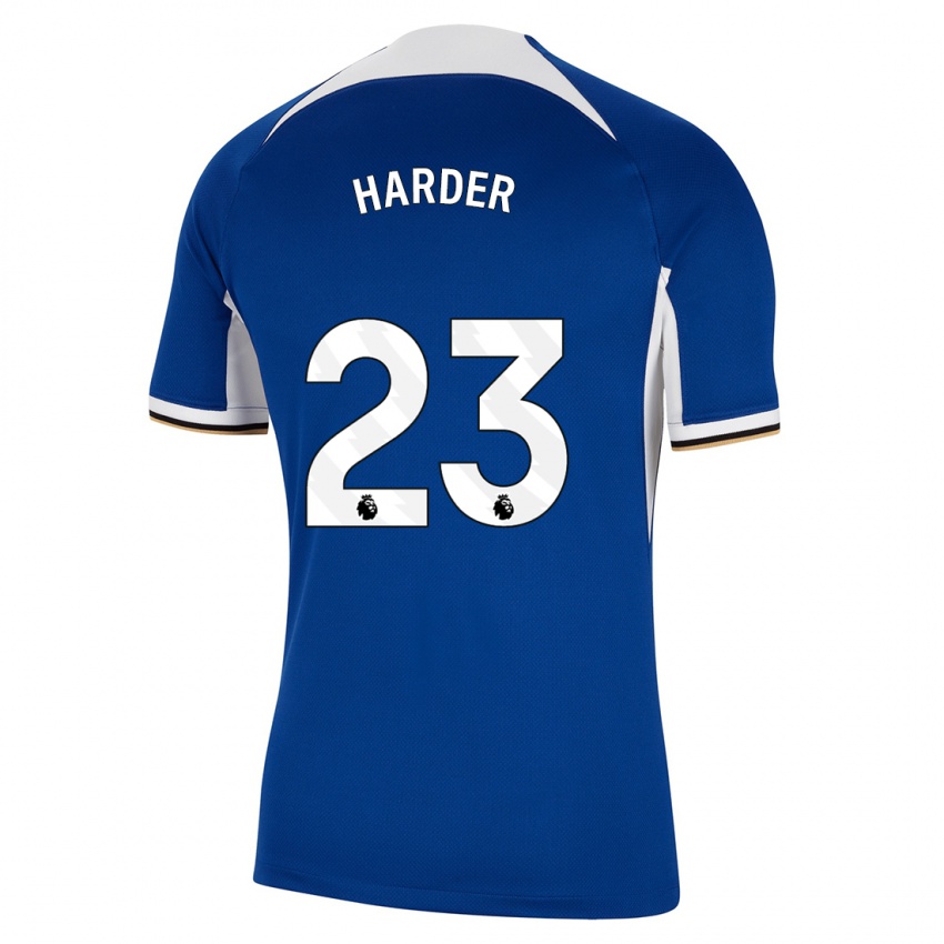 Kinder Pernille Harder #23 Blau Heimtrikot Trikot 2023/24 T-Shirt Belgien