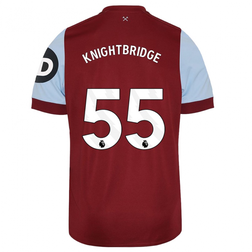 Enfant Maillot Jacob Knightbridge #55 Bordeaux Tenues Domicile 2023/24 T-Shirt Belgique