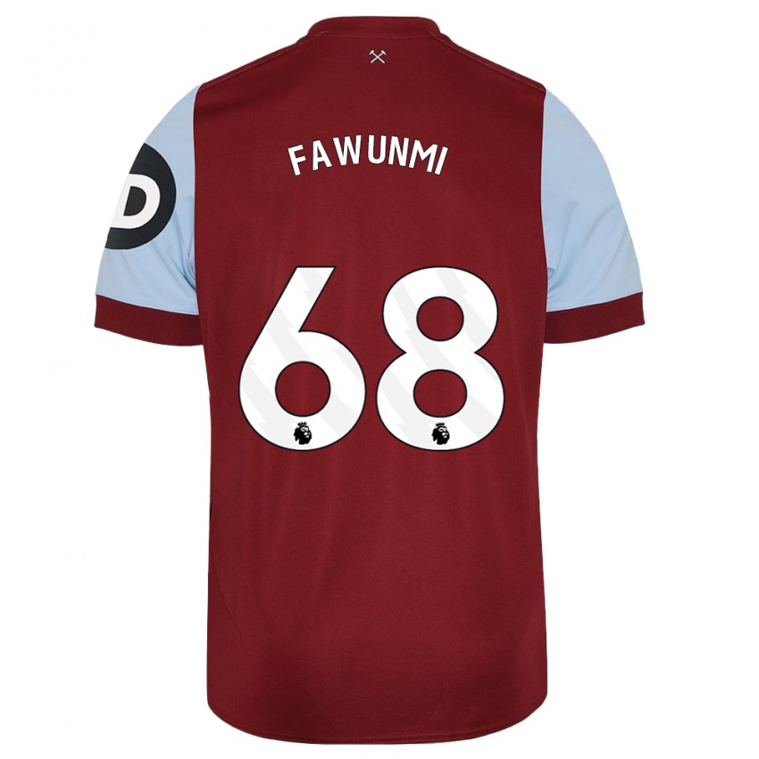 Enfant Maillot Favour Fawunmi #68 Bordeaux Tenues Domicile 2023/24 T-Shirt Belgique