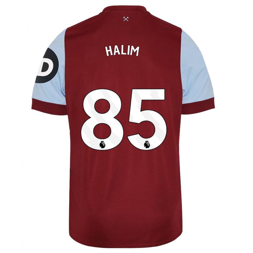 Enfant Maillot Mehmet Halim #85 Bordeaux Tenues Domicile 2023/24 T-Shirt Belgique
