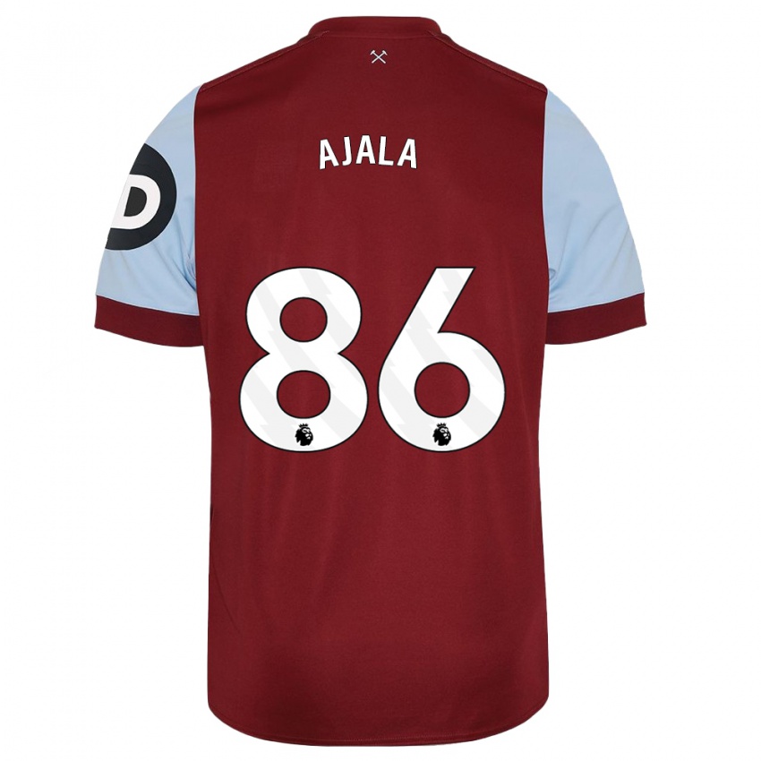 Enfant Maillot Joshua Ajala #86 Bordeaux Tenues Domicile 2023/24 T-Shirt Belgique