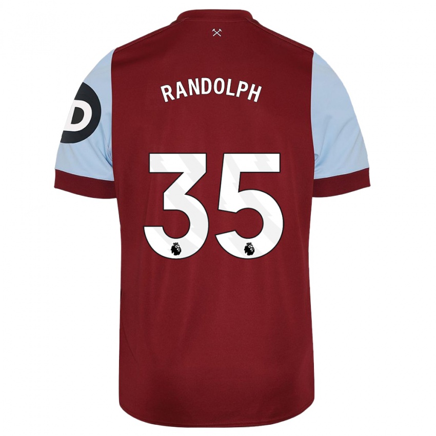 Enfant Maillot Darren Randolph #35 Bordeaux Tenues Domicile 2023/24 T-Shirt Belgique