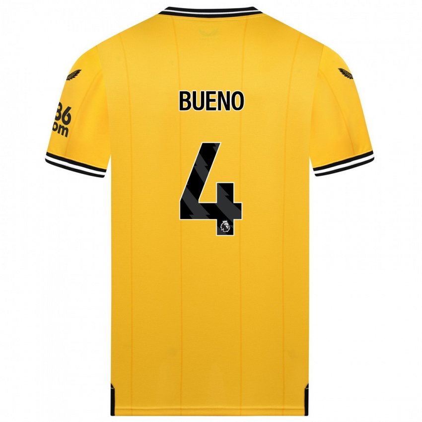 Kinder Santiago Bueno #4 Gelb Heimtrikot Trikot 2023/24 T-Shirt Belgien