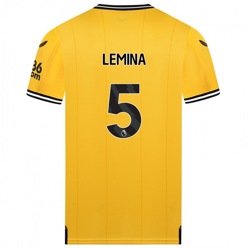 Kinderen Mario Lemina #5 Geel Thuisshirt Thuistenue 2023/24 T-Shirt België