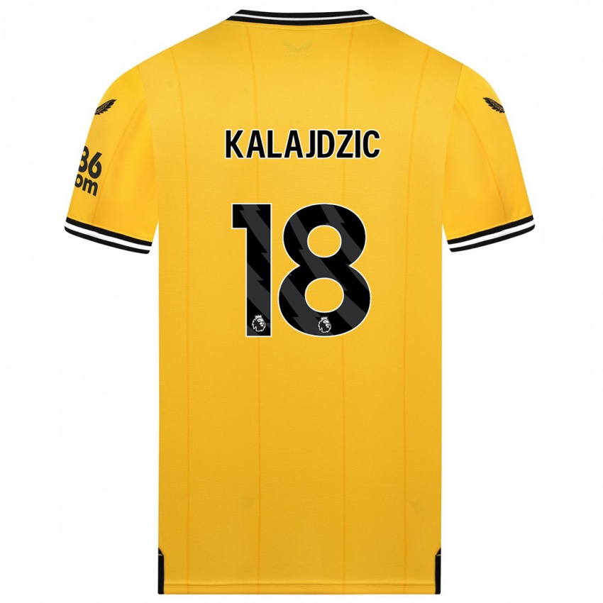 Kinderen Sasa Kalajdzic #18 Geel Thuisshirt Thuistenue 2023/24 T-Shirt België