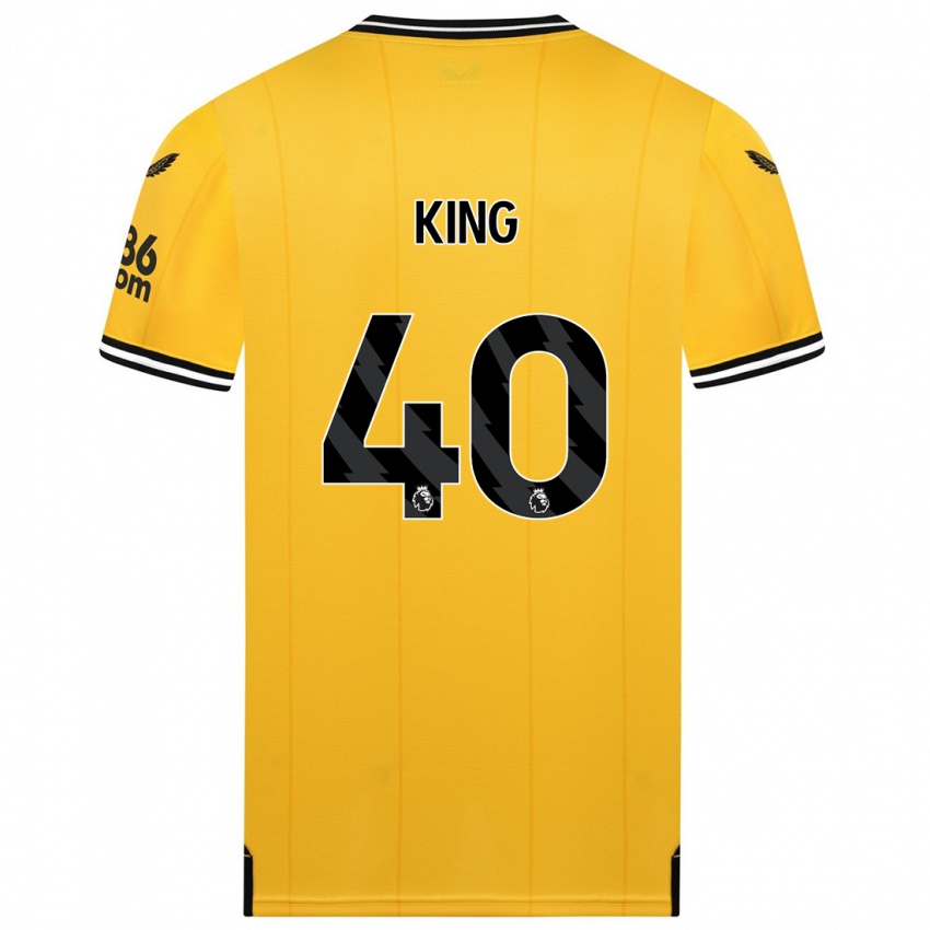 Enfant Maillot Tom King #40 Jaune Tenues Domicile 2023/24 T-Shirt Belgique