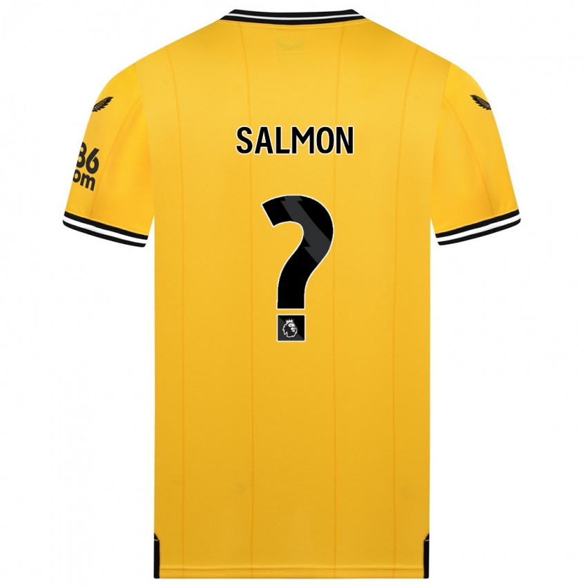 Enfant Maillot Fabian Salmon #0 Jaune Tenues Domicile 2023/24 T-Shirt Belgique