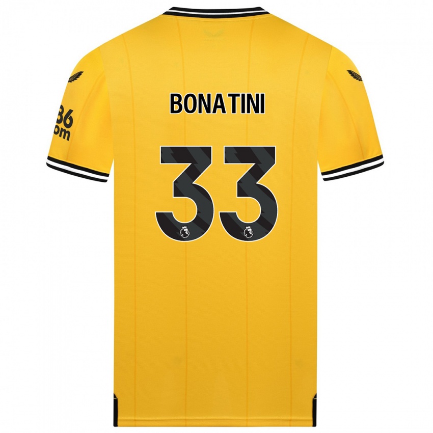 Enfant Maillot Leo Bonatini #33 Jaune Tenues Domicile 2023/24 T-Shirt Belgique
