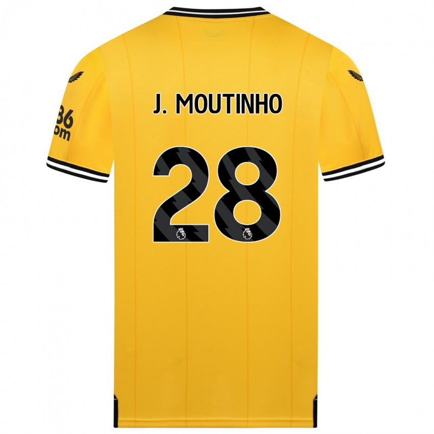 Enfant Maillot Joao Moutinho #28 Jaune Tenues Domicile 2023/24 T-Shirt Belgique