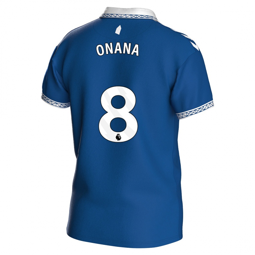 Kinderen Amadou Onana #8 Koningsblauw Thuisshirt Thuistenue 2023/24 T-Shirt België
