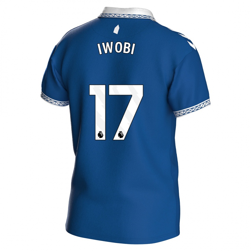 Kinderen Alex Iwobi #17 Koningsblauw Thuisshirt Thuistenue 2023/24 T-Shirt België