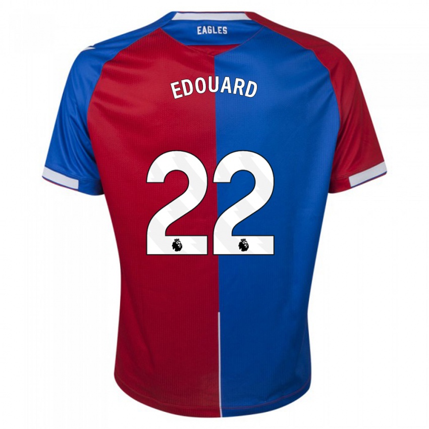 Kinder Odsonne Edouard #22 Rot Blau Heimtrikot Trikot 2023/24 T-Shirt Belgien