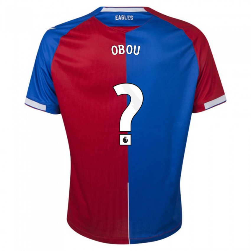 Kinder David Obou #0 Rot Blau Heimtrikot Trikot 2023/24 T-Shirt Belgien
