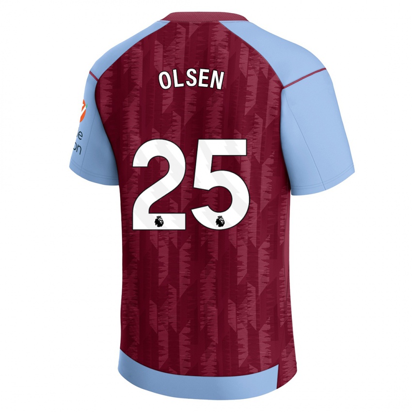 Kinder Robin Olsen #25 Weinrotblau Heimtrikot Trikot 2023/24 T-Shirt Belgien