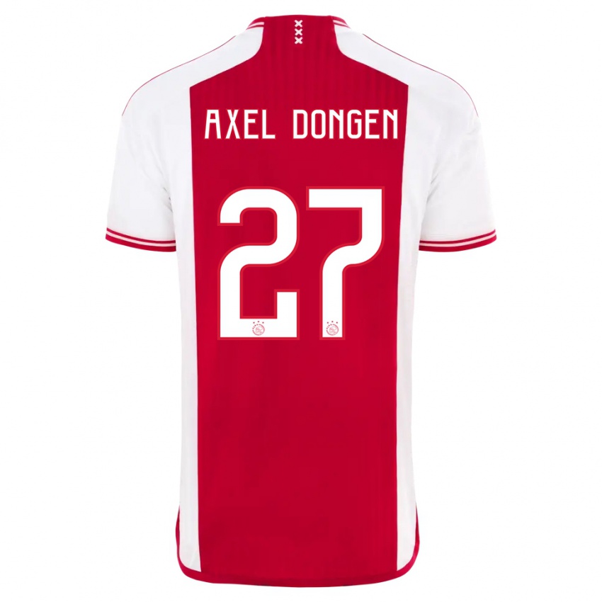 Enfant Maillot Amourricho Van Axel Dongen #27 Rouge Blanc Tenues Domicile 2023/24 T-Shirt Belgique